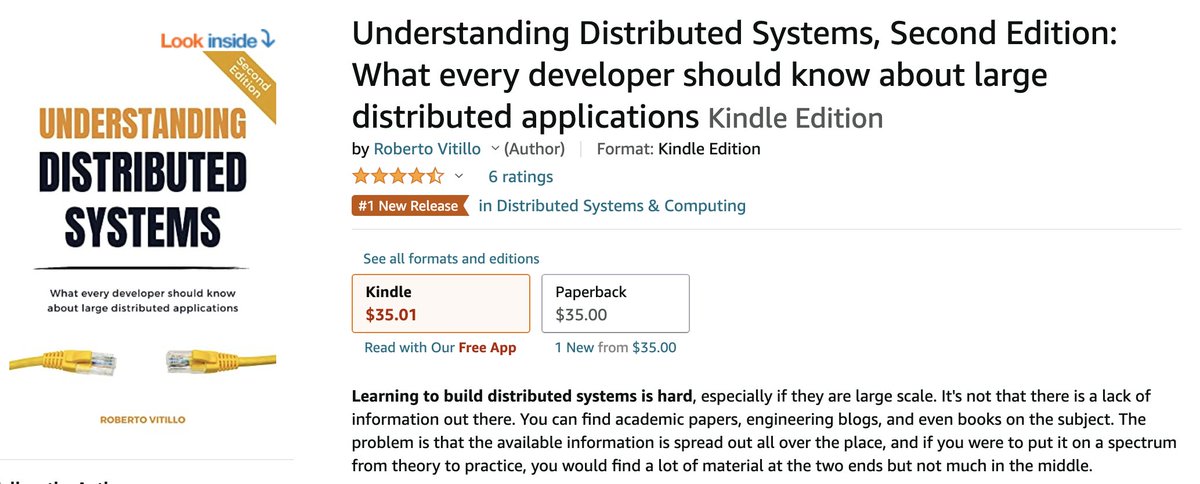Celebrating 15 min of fame: the second edition of Understanding Distributed Systems is the #1 new release in Distributed Systems &amp; Computing