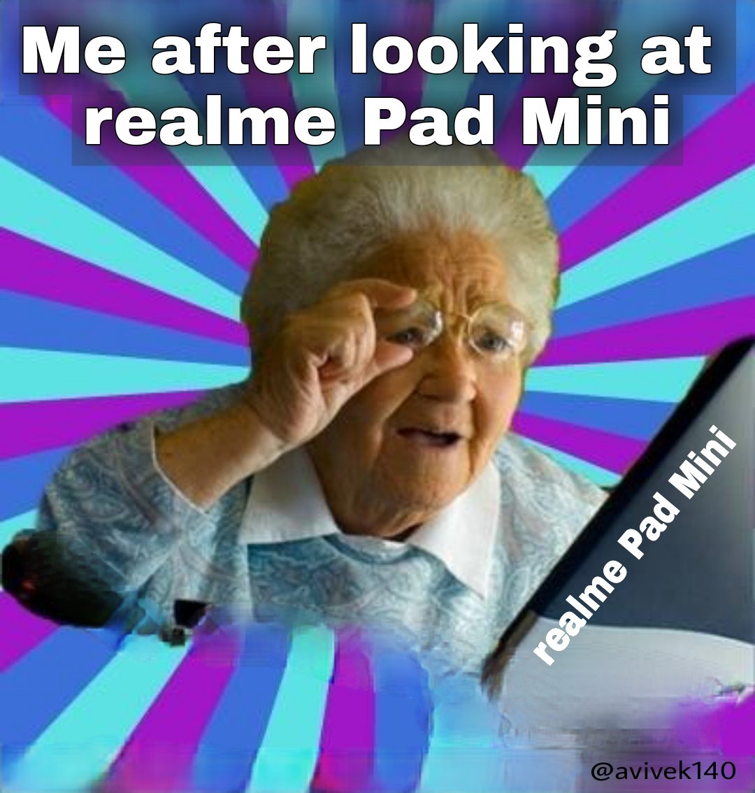 suvivek101's tweet image. Me after looking at #MiniisPowerful #realmePadMini 😂😂🤣🤣🤣🤣