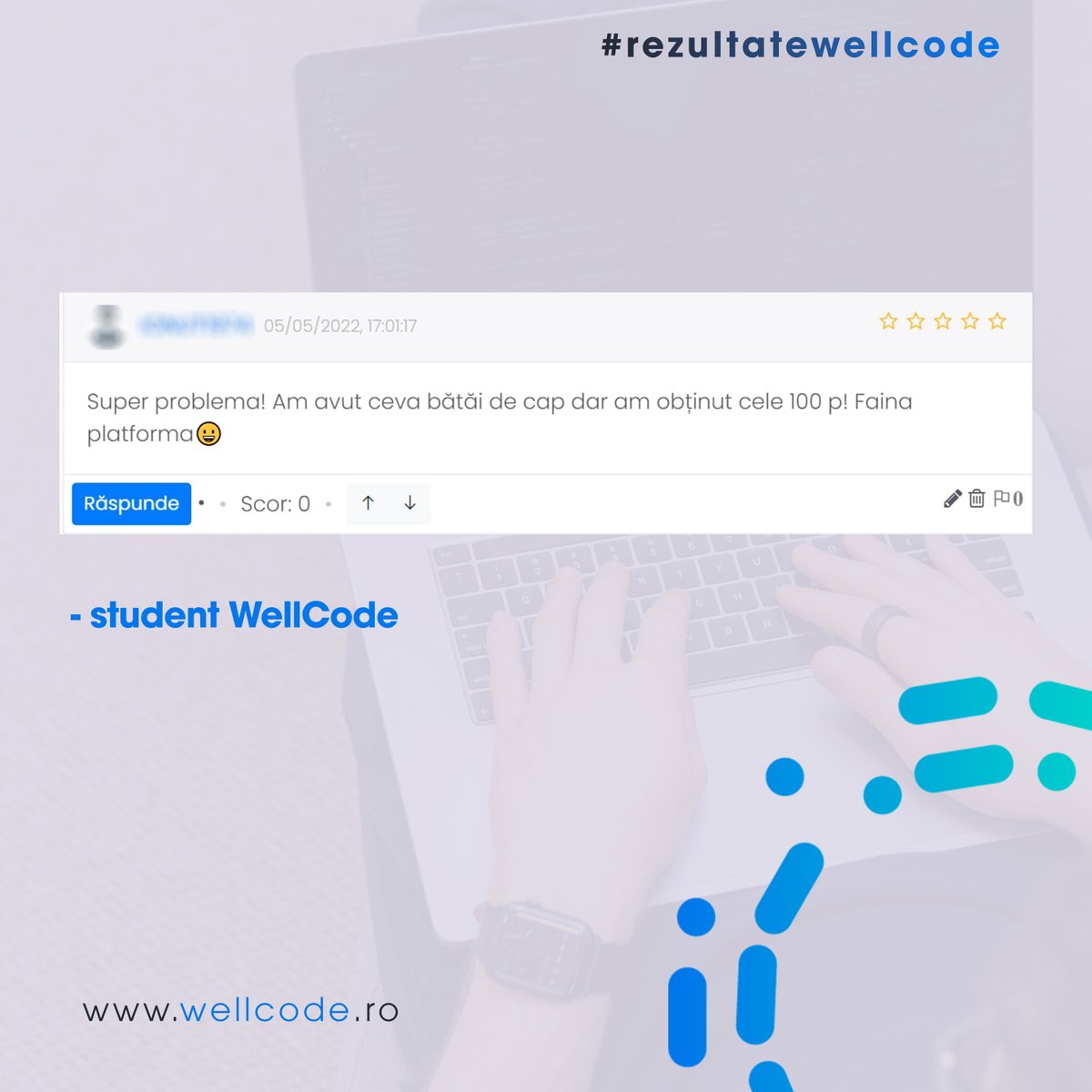 wellcode_ro's tweet image. Dacă vrei și tu să rezolvi astfel de probleme care  să-ți antreneze gândirea logică și să faci schimbarea de carieră, înscrie-te la o ședință de consultanță gratuită. Află planul potrivit pentru tine și cum poți ajunge la rezultatul dorit cu #wellcode  ➡️ bit.ly/37mBKot