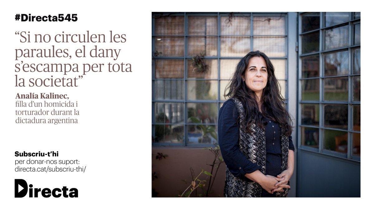 La_Directa's tweet photo. @AnaliaKalinec @AlexRomaguera #INDIRECTA | Ja #EnObert l'entrevista a @AnaliaKalinec, filla d’un torturador durant la dictadura argentina, qui ha recollit la seva vivència a un llibre
▶️ https://t.co/PzNCbILn8Y
✍️ @AlexRomaguera
📸 Lina M. Etchesuri / Lavaca
#Directa545 https://t.co/ldo1Chf2Pg