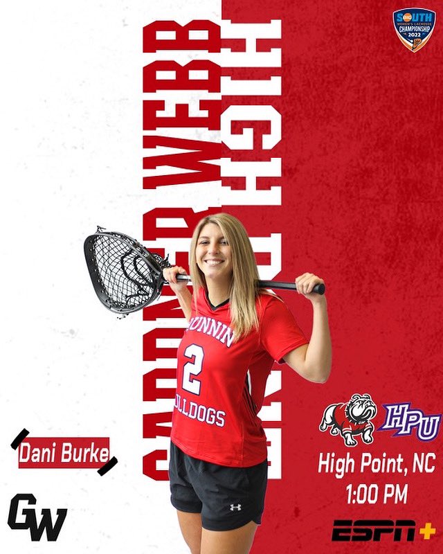 GWULacrosse's tweet photo. 𝙎𝙚𝙢𝙞𝙛𝙞𝙣𝙖𝙡 𝙂𝙖𝙢𝙚𝙙𝙖𝙮💥

🆚 High Point
⏰ 1 p.m.
📍 Vert Stadium
📺 ESPN+

#BornToRun | #StillRunnin https://t.co/5TdIXG1p80