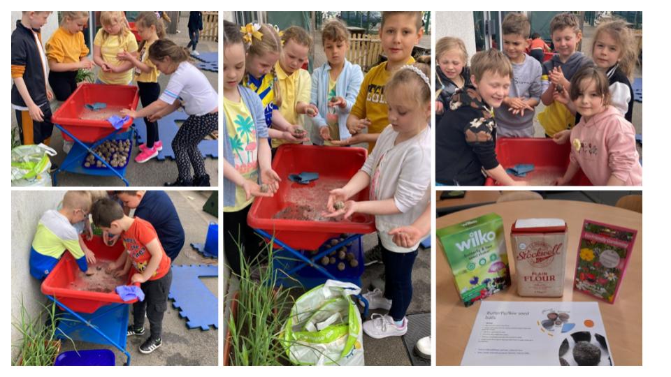 michell41904044's tweet photo. Making butterfly/bee seed balls to attract wildlife to our school grounds and local area #humanities #outdoorlearning #curriculumforwales https://t.co/jXHIDXoAgO