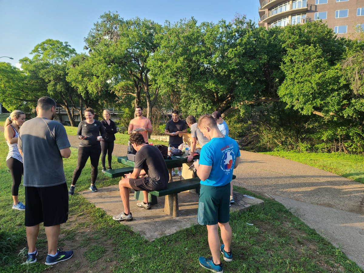 EY circles meeting morning workout!