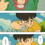 【悲報】ポニョからの水鉄砲をくらう潔癖症の宗介