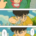 【悲報】ポニョからの水鉄砲をくらう潔癖症の宗介