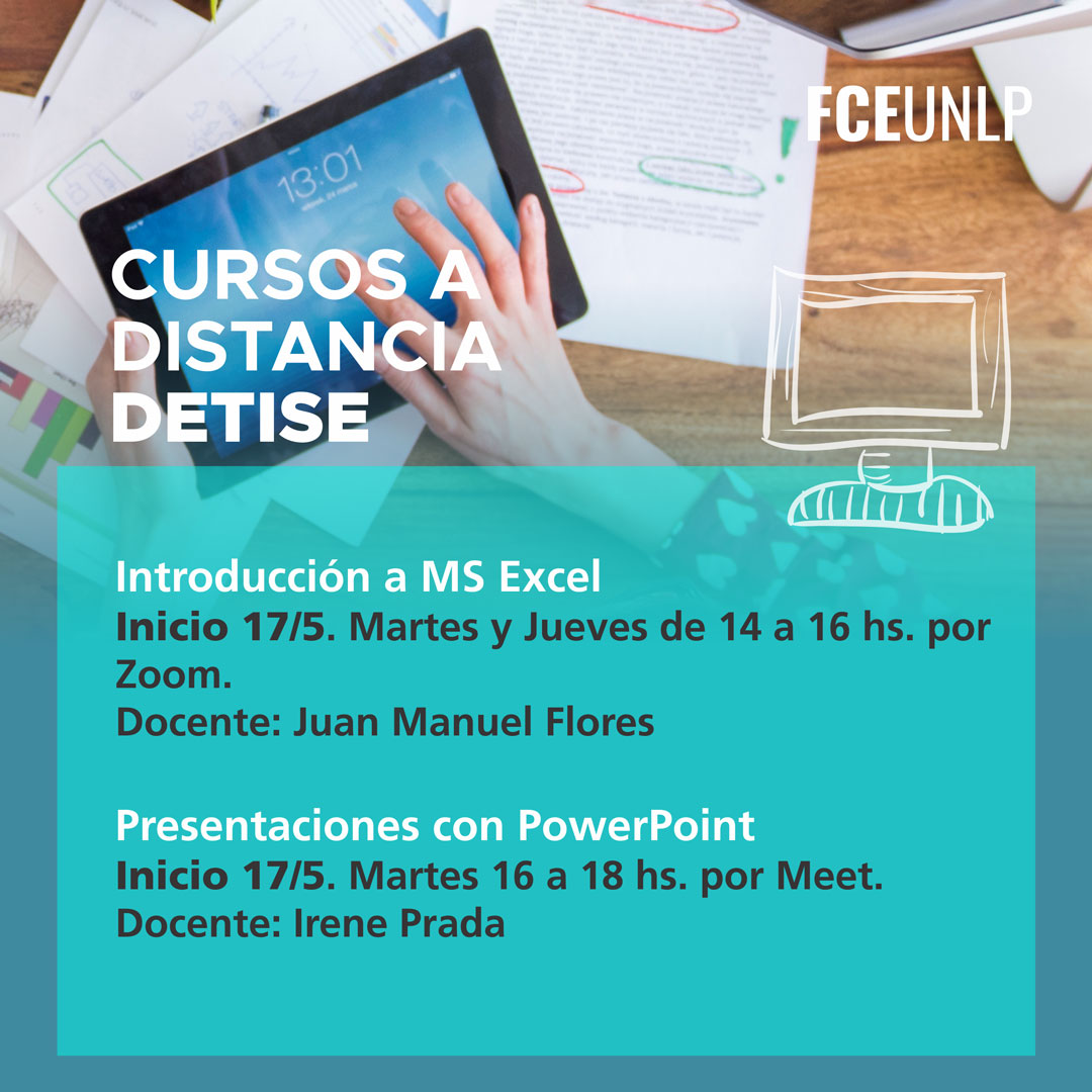 economicas_unlp's tweet photo. 🧑‍💻Cursos #DeTISE - Mayo 2022
Los cursos extracurriculares y gratuitos para estudiantes son organizados por el Departamento de Tecnología Informática y Servicios Educativos de nuestra Facultad.
📋Inscribite en 🔗https://t.co/OmlX9vJ2Wq https://t.co/fyMAjxizEO