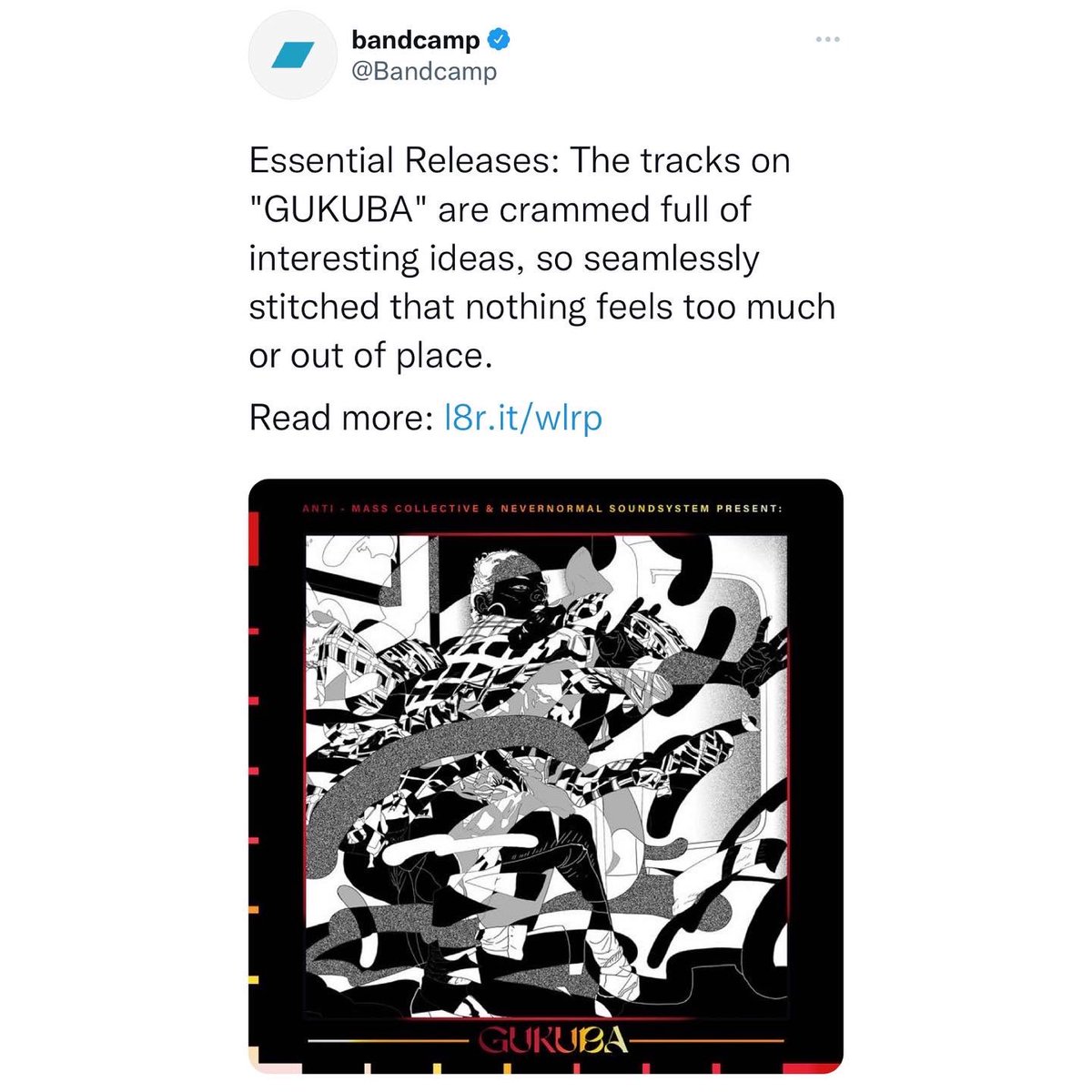 Bandcamp has named GUKUBA an “Essential Release” 🔥🏁 
Our 1st compilation with <a href="/antimass__/">ANTI-MASS</a> x #NeverNormalSoundsystem 💯

Today is #BandcampFriday where 100% of proceeds go to artists. Head to nevernormalrecords.bandcamp.com to get our newest release &amp; NNjoy our catalogue of heat 🔥