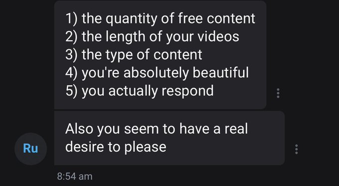 Review dump, no Spammy bullshit and 99% of my content is free; come see why I&rsquo;m top .09% for 4$ 😝  https://t