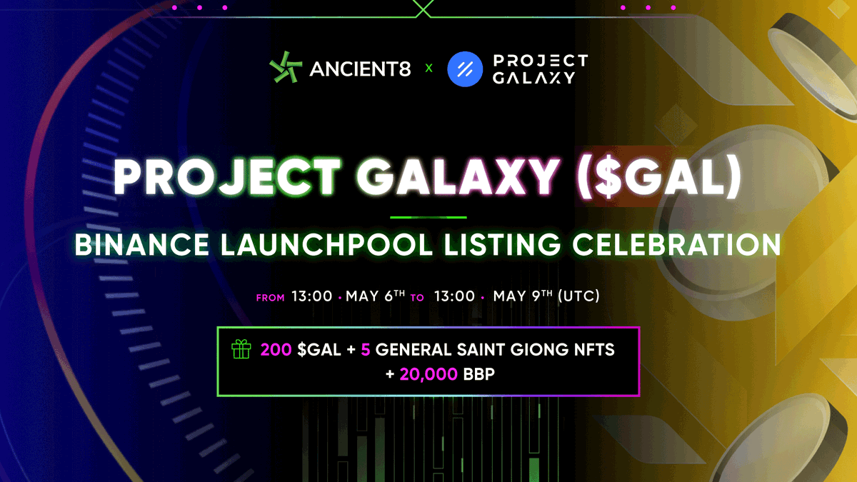 Ancient8 (🎮,🟢) (@ancient8_gg) on Twitter photo 🎆Ancient8 Ape Fest starts with 'Binance Launchpool Listing Celebration'
<a href="/ProjectGalaxyHQ/">Now Galxe (Previously Project Galaxy)</a> - the first-ever project to conduct a public sale both on <a href="/CoinList/">CoinList</a> & <a href="/binance/">Binance</a> Launchpool is collaborating with A8 to bring to the community attractive rewards!
👉🏻gleam.io/teDQW/project-… 🎆Ancient8 Ape Fest starts with 'Binance Launchpool Listing Celebration'
<a href="/ProjectGalaxyHQ/">Now Galxe (Previously Project Galaxy)</a> - the first-ever project to conduct a public sale both on <a href="/CoinList/">CoinList</a> & <a href="/binance/">Binance</a> Launchpool is collaborating with A8 to bring to the community attractive rewards!
👉🏻gleam.io/teDQW/project-…