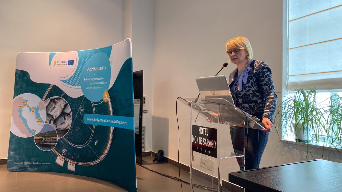 Prof. Greta Krešić of Sveučilište u Rijeci / University of Rijeka is presenting a strategy for improving marketing of farmed fish.

#adriaquanet
