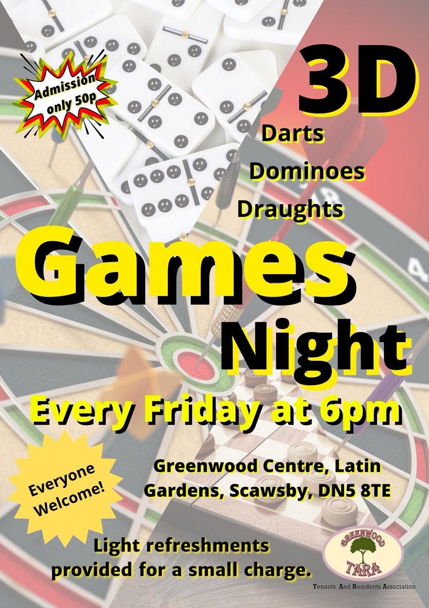 Games, laughs & socialising - TONIGHT @ 6pm - Greenwood Centre, Latin Gardens, Scawsby.  #mentalwellness #positivitymatters #positivevibes #doncasterisgreat #getinvolved #communityvolunteering #communitywellbeing @stlegerhomes @mydoncaster @heatherstleger