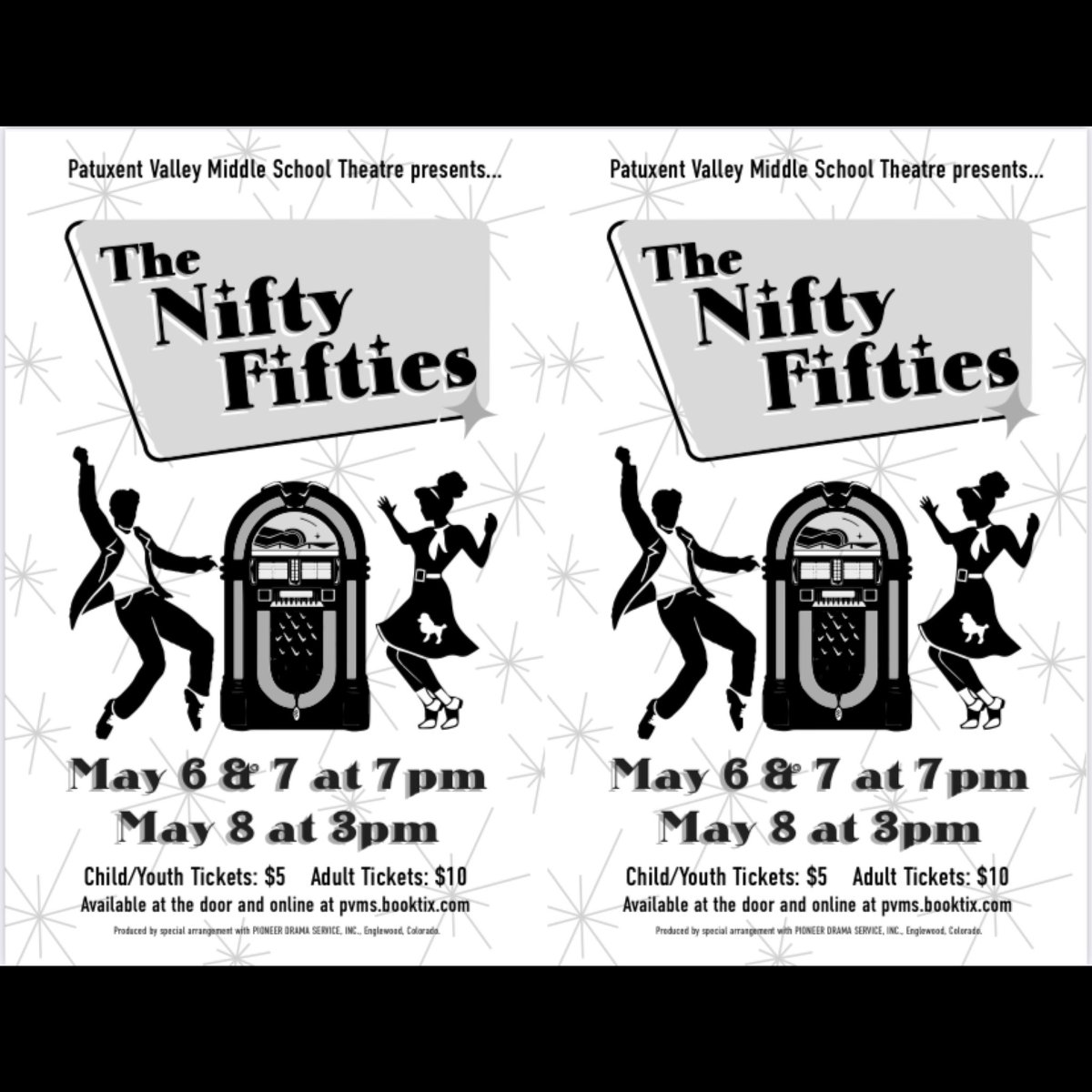 hcpss_pvms's tweet photo. Tonight begins the first showing of the PVMS musical! Families may buy tickets until 3 hours before the show through booktix. Tickets will be sold at the door for cash only a half hour before the show. We are excited to see our students ✨. https://t.co/ZUS77nUr6Q