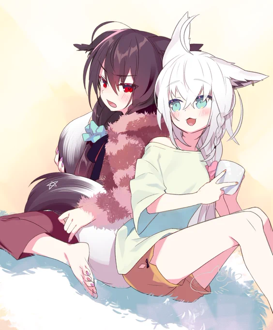 4日目 白上黒上フブキちゃんズ
#100日チャレンジ #絵フブキ 