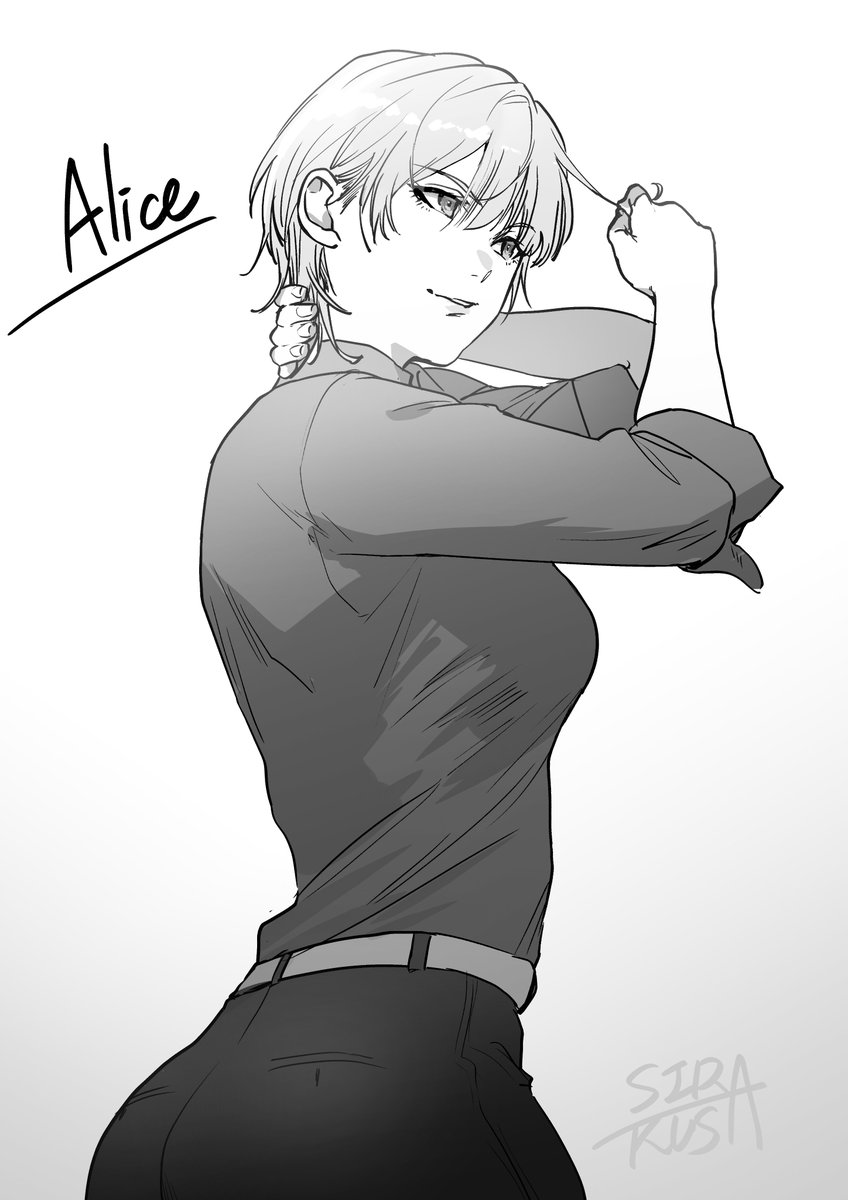 アリス警部はかっこいい女性だ!!!
ベリーショートカットのイメージだけど少し伸びててもかっこいいと思うてな… 