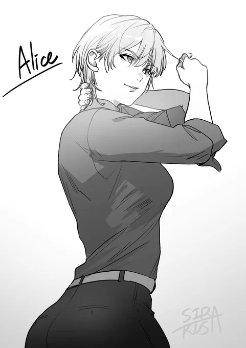 アリス警部はかっこいい女性だ!!!
ベリーショートカットのイメージだけど少し伸びててもかっこいいと思うてな… 