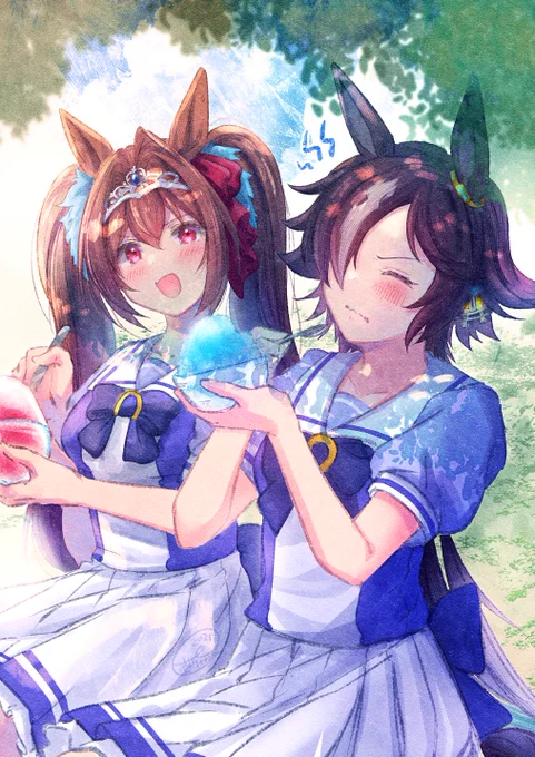 「うまゆる」制作決定🎉記念再掲 
ダイワスカーレット&ウオッカ #ウマ娘 