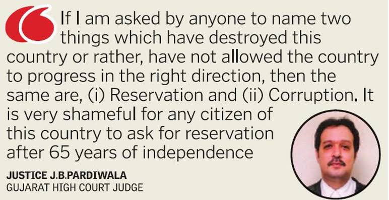 Profdilipmandal's tweet photo. Urgent: This casteist mind will be a judge in Supreme Court and will pronounce judgements on constitutional matters. Don’t elevate #Pardiwala. He is a disgrace. Almost faced impeachment in 2015. Later expunged his comments. Never apologised. #Casteist_Collegium @rashtrapatibhvn https://t.co/oZul8Ix77X