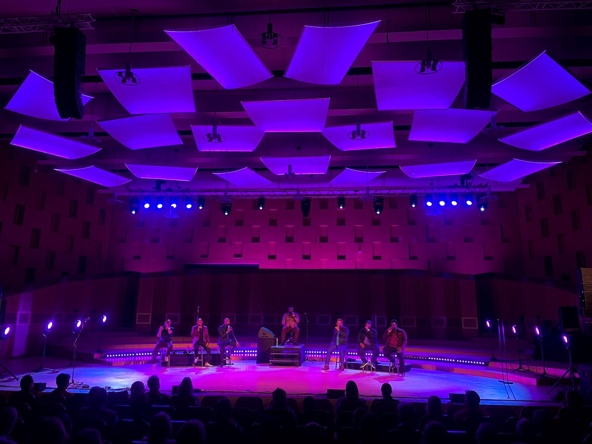 AlconsAudio's tweet photo. Pro-Ribbons Maximize Intelligibility For American Naturally 7 A Cappella Concert in NDR Landesfunkhaus in Hannover, Germany, where PM Blue was responsible for the gig with Alcons. #AlconsAudio #ProRibbon #Audio #livesound #loudspeaker #pmgroup #naturally7 https://t.co/el3NJ45vHK