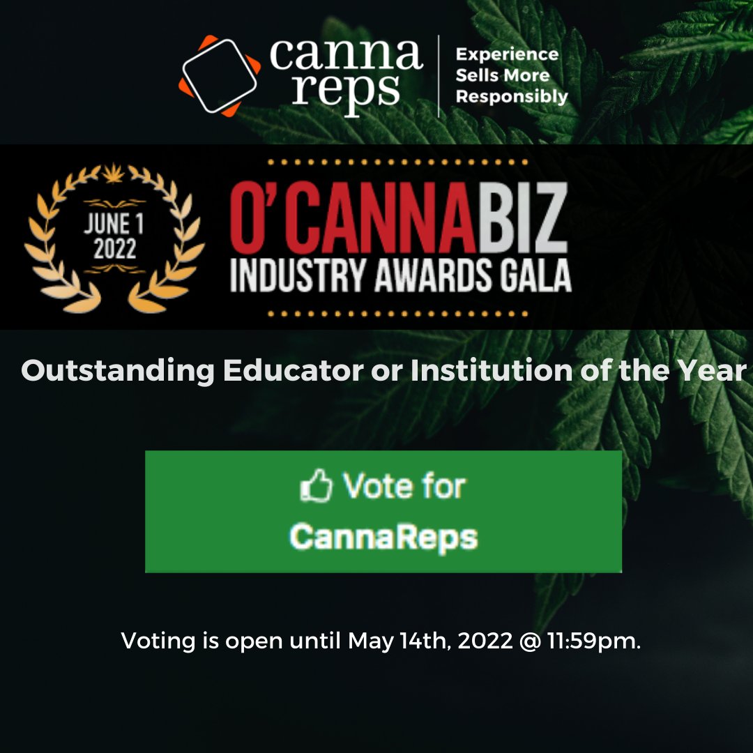 We're honored to be part of the finalist of the Ocannabiz award 2022 as Outstanding Educator or Institution of the Year. 
Votes are open for everyone working in the industry at: 
awards.ocannabiz.com/vote/awards/2/…
Thank you to everyone who nominated us!