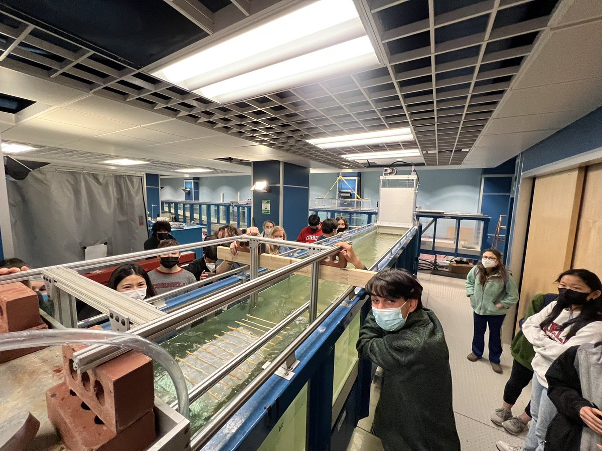 eacowen's tweet photo. Testing water powered pumps designed and built by students in ENGRI 1165! Nice job all! @CEECornell  @CornellEng Must be #FlumeFriday https://t.co/fOMehCsKjO