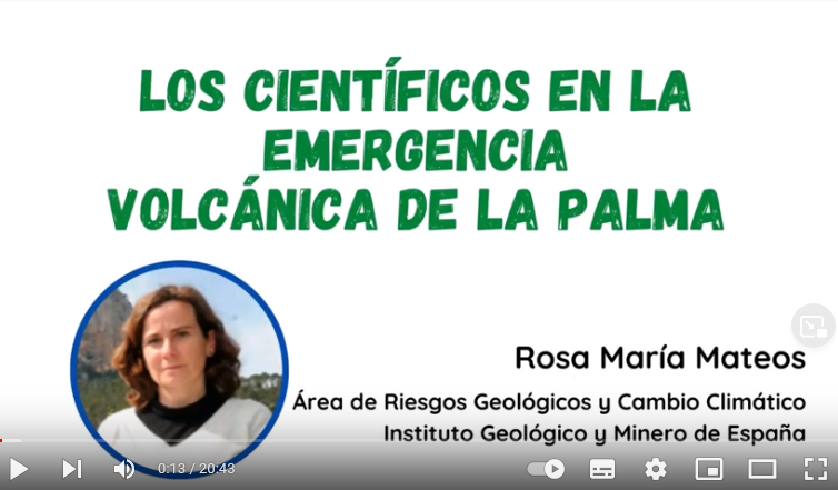 Rosa Mateos, geóloga e investigadora del Instituto Geológico y Minero de España, nos evidencia que cómo la Geología tienen una aplicación directa para la sociedad 👉 erupción volcánica de La Palma. youtube.com/watch?v=h-qBH_… #Geolodía22 #Geocharlas #SGE #IGME_CSIC <a href="/CSICdivulga/">CSIC Divulga</a>