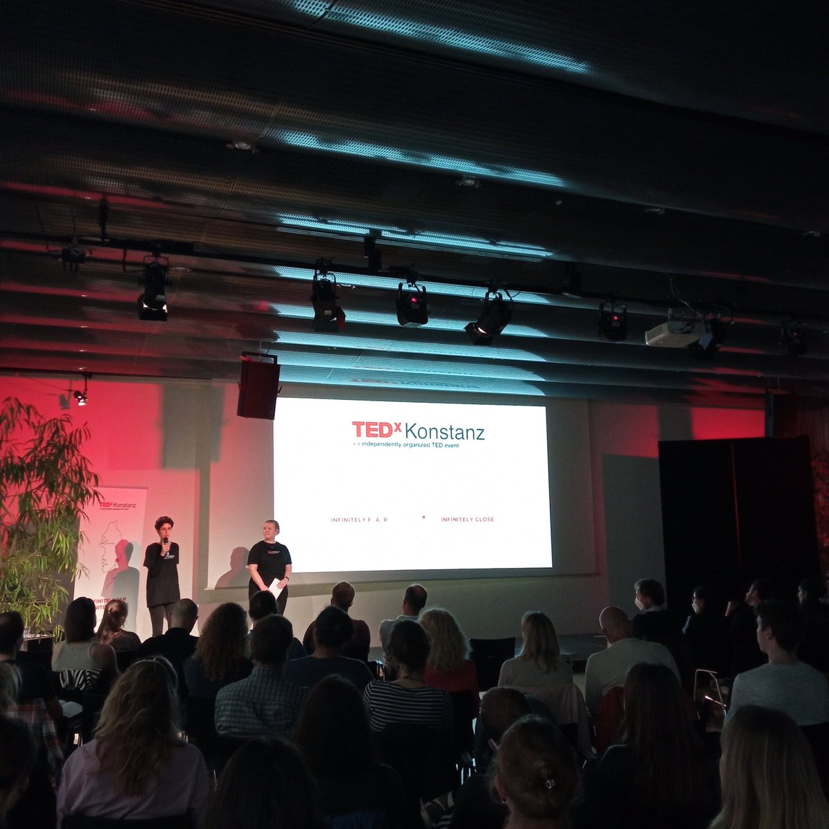UniKonstanz's tweet photo. Today: @TEDxKonstanz at @KulturamtKN just started. Topic: „Infinitely far, infinitely close." We cannot wait for all the interesting speeches. #tedxkonstanz2022 https://t.co/6xr35JuLbU