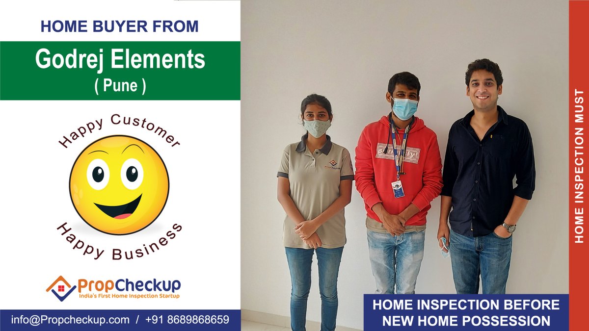 PropCheckup's tweet photo. Helping home buyers with Home Inspection service during new home #Possession. Ensure safe &amp; defects free New home possession.

🔍 https://t.co/PyUfd3BDjU
📩 info@propcheckup.com
📞 +91- 8689868659
#propcheckup #homeinspection #newhomebuyer #realestate #realty #newhomebuyer https://t.co/dgfa2RPr9C