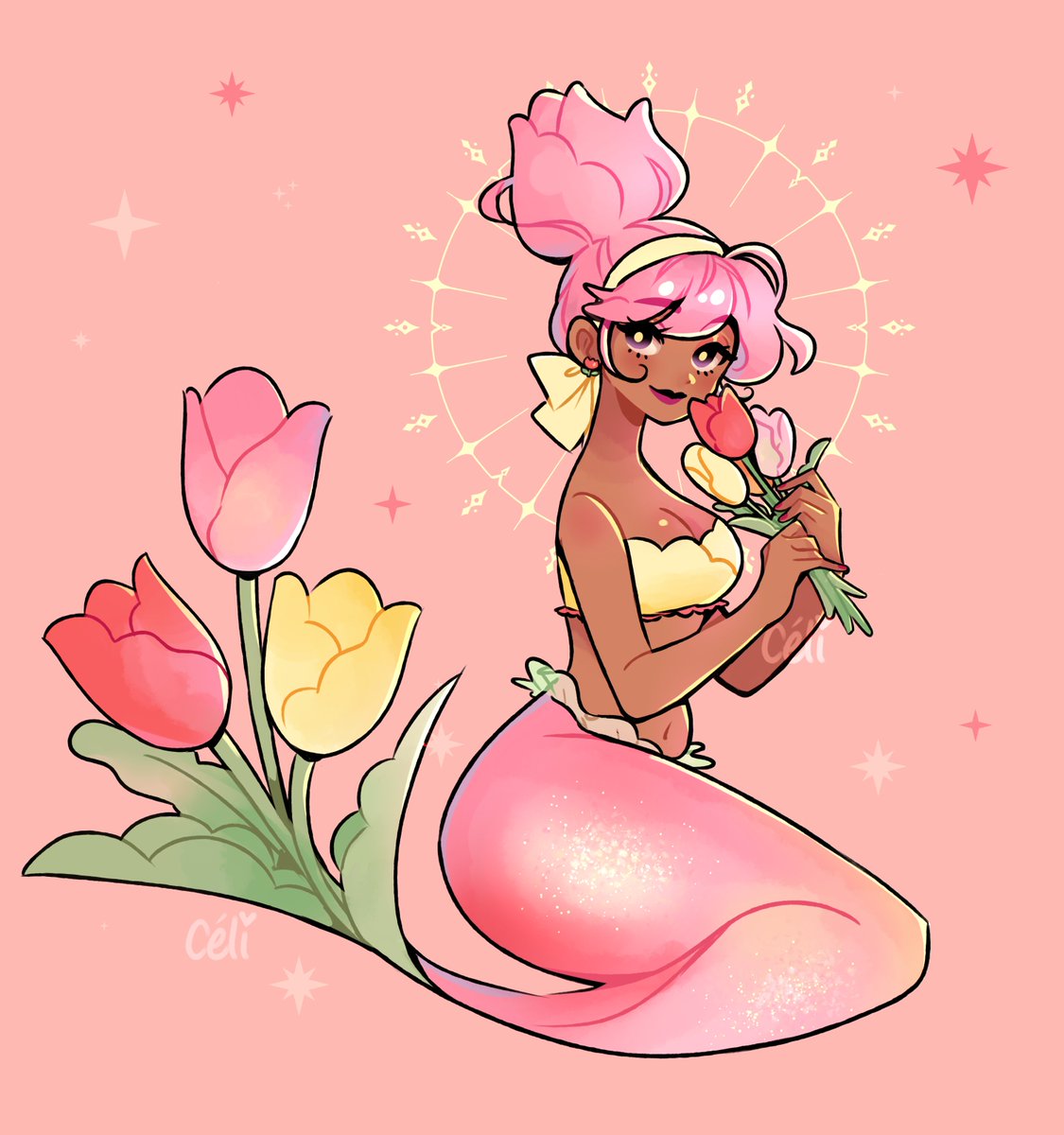 「[mermay] tulipa 🌷 」|céli 🩷のイラスト