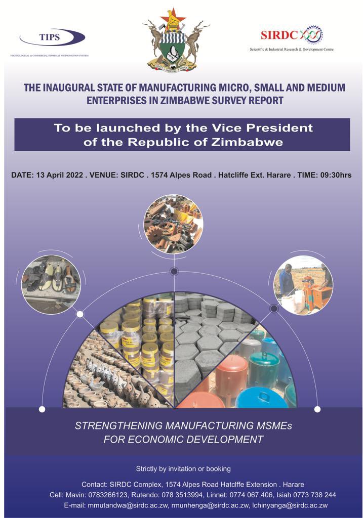 TipsZimbabwe's tweet image. 13 April 2022 at SIRDC the 2021 MSMEs Survey Report was launched!!!