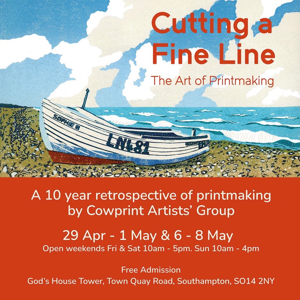 mandyS34's tweet photo. This weekend is the last chance to visit Cutting a Fine Line @ght_soton. Original prints from 20 printmakers from Cowprint Artists Group displayed in the stunning Crawford room. Interested in learning about printmaking? Free entry, demos throughout the weekend. https://t.co/0TRslBvXSH