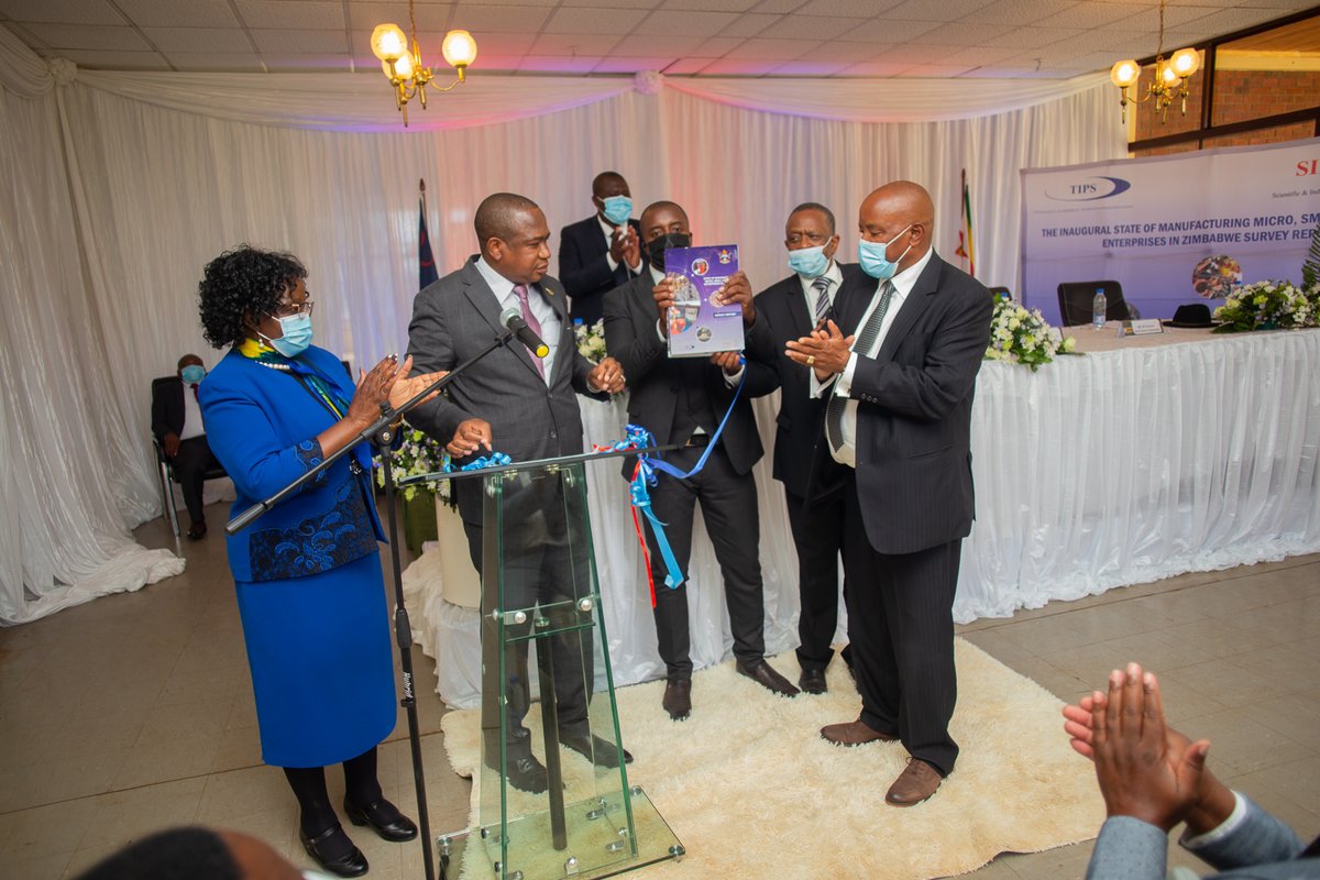 TipsZimbabwe's tweet image. The Inaugural MSMEs Survey Report Launch was officially launched by the Hon. Min. of Finance and Economic Development Prof. M.Ncube. @MthuliNcube