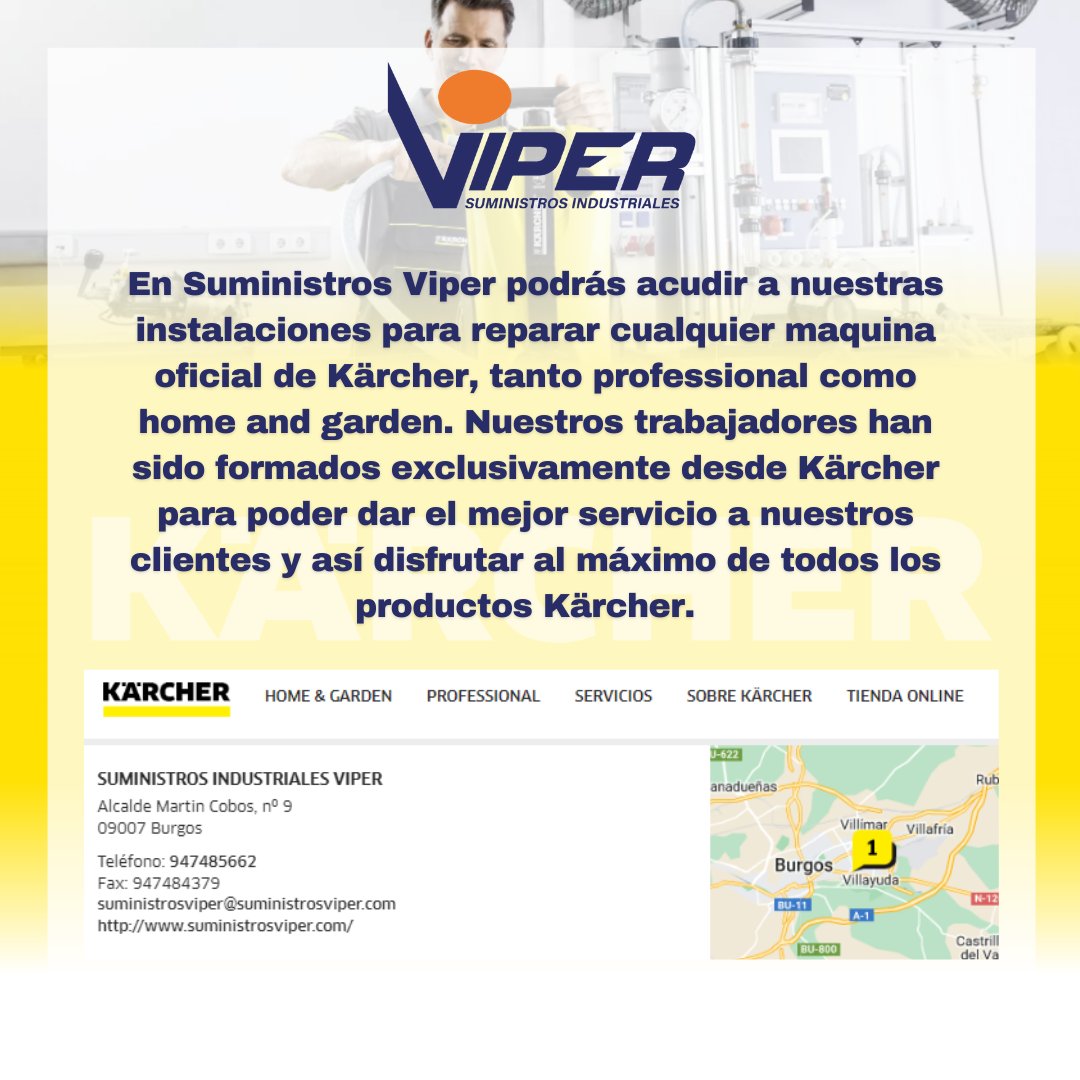 En Suministros Viper tenemos a su disposición servicio técnico oficial en maquinas de Kärcher con unos técnicos altamente cualificados para desarrollar dichas tareas y ofrecer un servicio exclusivo.
.
.
#Servicio #Maquinas #Karcher