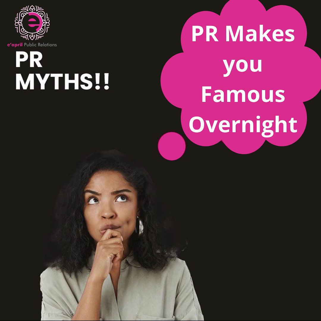 nuevacomms's tweet photo. #PR MYTH

There are no quick fixes; good PR will not make you or your firm famous overnight. It takes time to develop stories, create trust, and emotionally connect with audiences who will eventually become your loyal customers and ambassadors. 

#prmyth #pr #pragency https://t.co/7CDCr84Ud7
