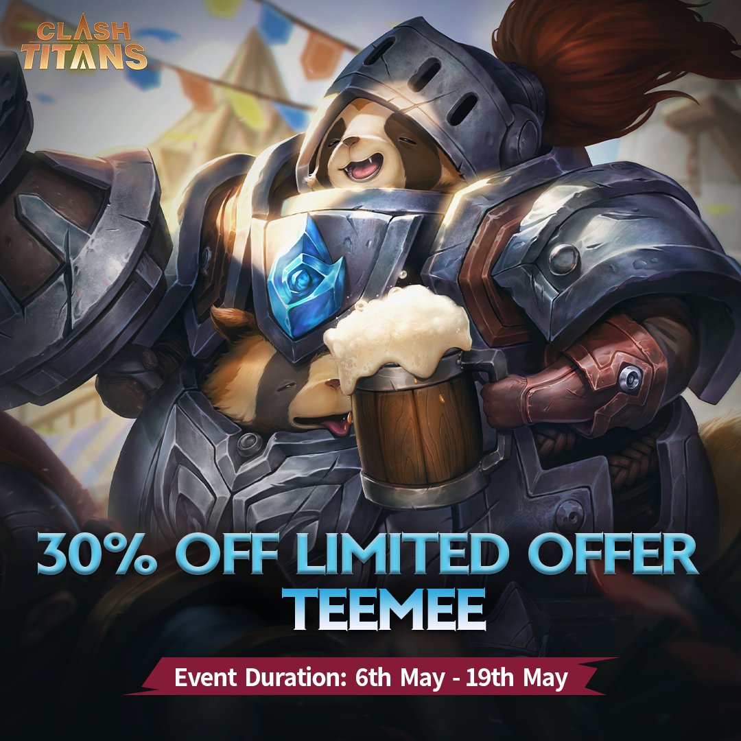 ClashofTitansIN's tweet photo. Knight of the Forest Guardians - TeeMee is available now! 
Don't miss out on the 30% discount! 
Use the new titan to make your enemies tremble! Don't miss your chance to score! Remember to show off your new titan in the comments section! 
#CoT #MOBA #India #ClashOfTitans #teemee https://t.co/eU4fdsjE2V