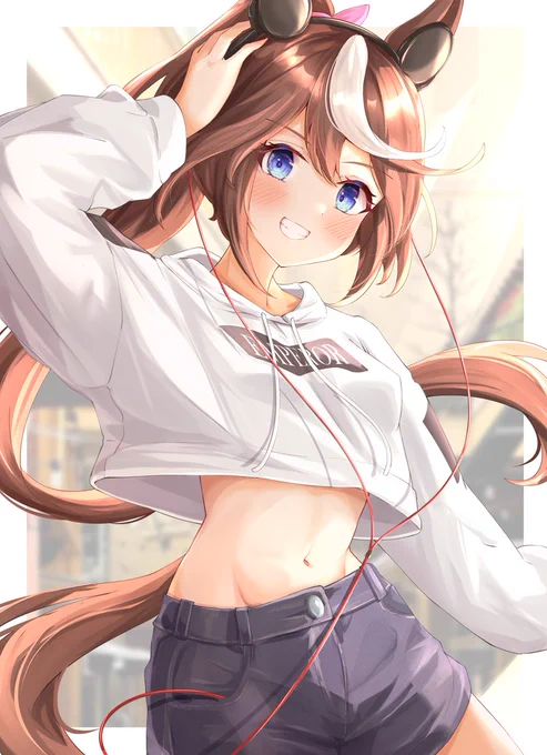 へそ出しパーカー!
#ウマ娘 #トウカイテイオー 
