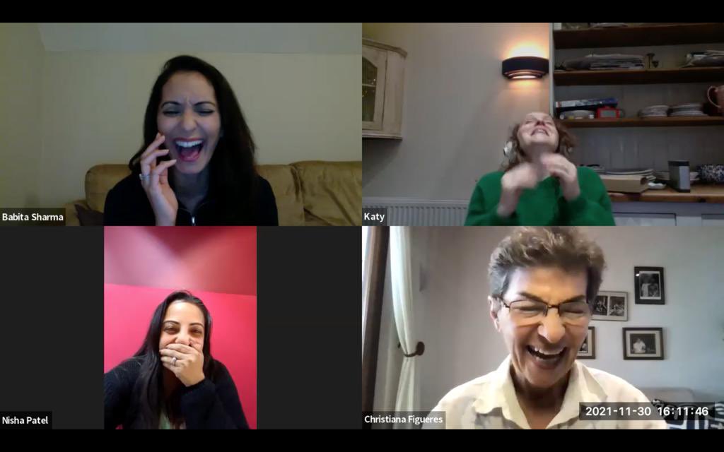BabitaTV's tweet photo. Caption competition please!
Behind the scenes of our podcast #MumWillThePlanetDie with @CFigueres … something clearly tickled us 😝 #ClimateParenting 🎙 🎧 https://t.co/8eoQpG0dzV