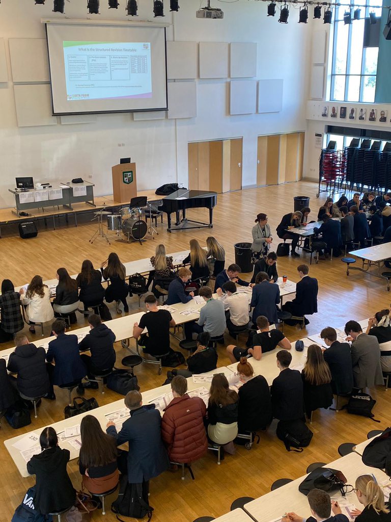 rw_school's tweet photo. RWS13 students were issued with their Structured Revision Programme this morning, which provides bespoke support and preparation ahead of and during exam season. A very positive session, reflecting the hard work and dedication of our students. #RWS13 #Preparingforsuccess https://t.co/DHNIVfZxb7
