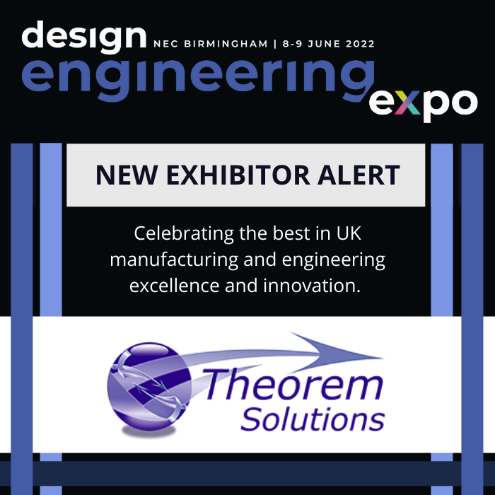 DesignEngExpo's tweet photo. We are delighted to welcome Theorem Solutions to @DesignEngExpo 2022. 

Since 1990, Theorem Solutions have been helping #Engineering and #Manufacturing companies to leverage the value of their #CAD and #PLM assets.

#MandEWeek https://t.co/IP4kDuzZFM