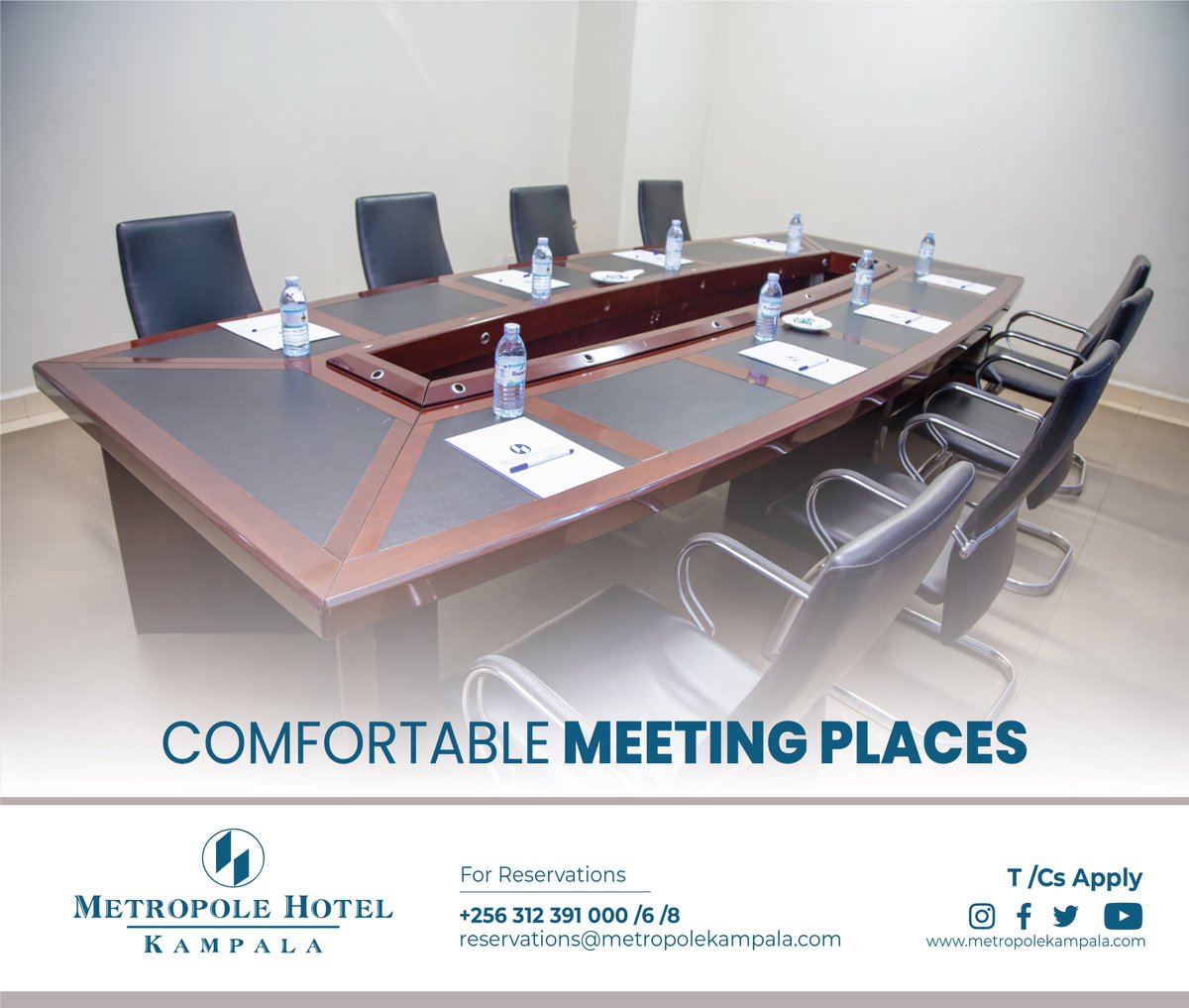 MetropoleHotel2's tweet photo. Thinking and brainstorming of ideas come quick, efficiently when in comfort. Choose Metropole Hotel for your meetings and conferences.
To book, call us on +256312391000 /6/8
 #Metropole #Hotel #Experience #Meetings #Kampala https://t.co/QCV0xV5wuJ
