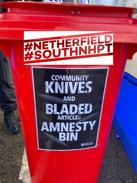 tvp_mk's tweet photo. ‼️ Knife Amnesty TOMORROW ‼️ 

⛪ Location: THE GRAND UNION VINEYARD CHURCH, BROADLANDS, NETHERFIELD 
🕰️ Time: 1pm - 6pm 

Did you know that it is now illegal to possess certain weapons in your home as well as in a public place? 

 #P1755 #P1410 #C8694 #P0724 #C6883 #C7357 https://t.co/ayZaSnglWU