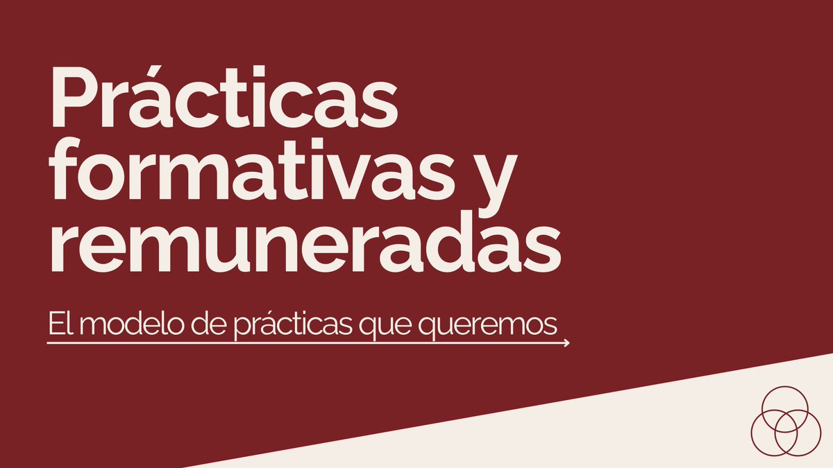 🔴 ¿Qué modelo de prácticas queremos? 

Desde CREUP reivindicamos unas prácticas académicas formativas, de calidad y remuneradas.