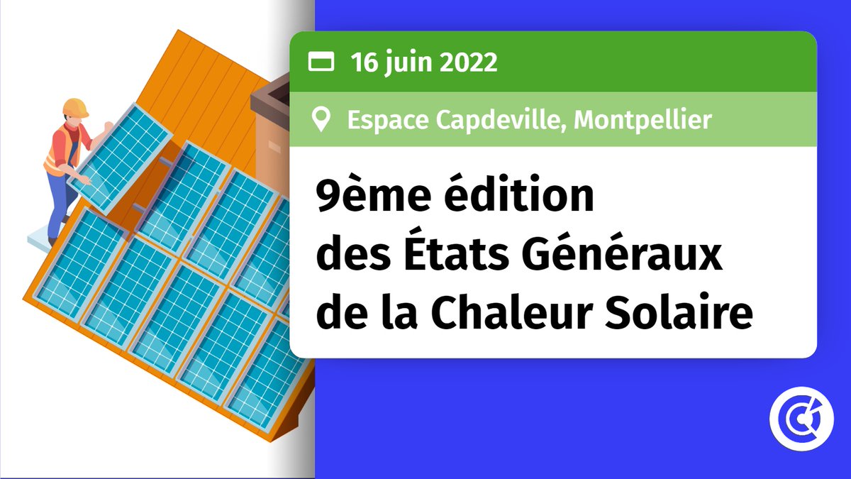 CCI_DD's tweet photo. 🟢☀️💡 [#Évènement] : #Entreprises et acteurs de l'#énergie #solaire, à vos agendas ! @ENERPLAN organise la 9e édition des "États Généraux de la Chaleur Solaire". Pré-inscription 👉 https://t.co/HrxONS212V #EnR https://t.co/jRiGBjilG2