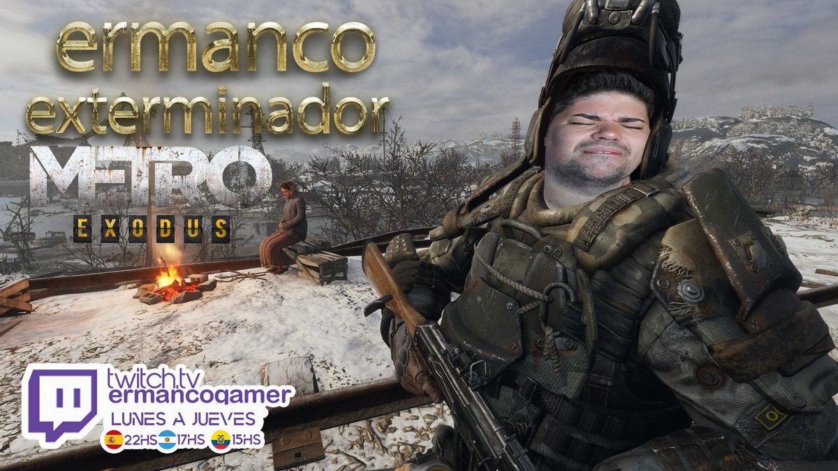 ermancogamer's tweet photo. Buenos dias mis manquit@s. 
🕙Hoy tendremos directo a la misma hora🕙
🖥️Ayer tuvimos un error con el obs⌨️
🟪Volvemos a darle Caña al Metro exodus
🟥Antes tendremos JustChat/Race/Hidden
🟨Semana especial, directo todos los dias
🟩Horarios:
🕙🇪🇸
🕔🇦🇷
🕒🇨🇴
https://t.co/4vEJDhjbfc❤️ https://t.co/NeV0dOxbMT