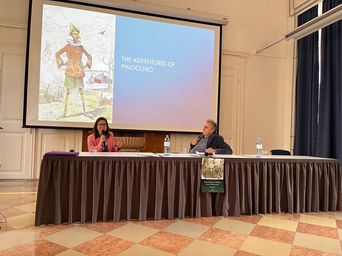georgiamagpie's tweet photo. Very happy to have had my book launch at @univienna Aula am Campus. Thank you everyone for coming to listen to me talk about 'From #Puppet to #Cyborg: #Pinocchio's #Posthuman Journey' @MHRABooks and special thanks to Prof Enrico Palandri for the great discussion! https://t.co/MhjdUVZo9q