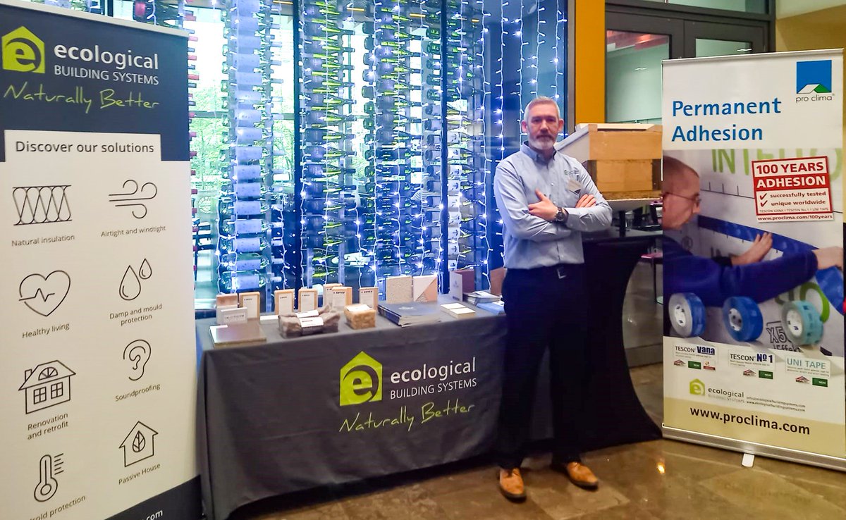 ecologicalbuild's tweet photo. Great to see some familiar faces @IrishGBC #BuildGreenNow22! There have been some engaging speeches so far on decarbonising the #builtenvironment in Ireland. #BuildingLife #ZeroCarbonConference https://t.co/YMANaMnPCO