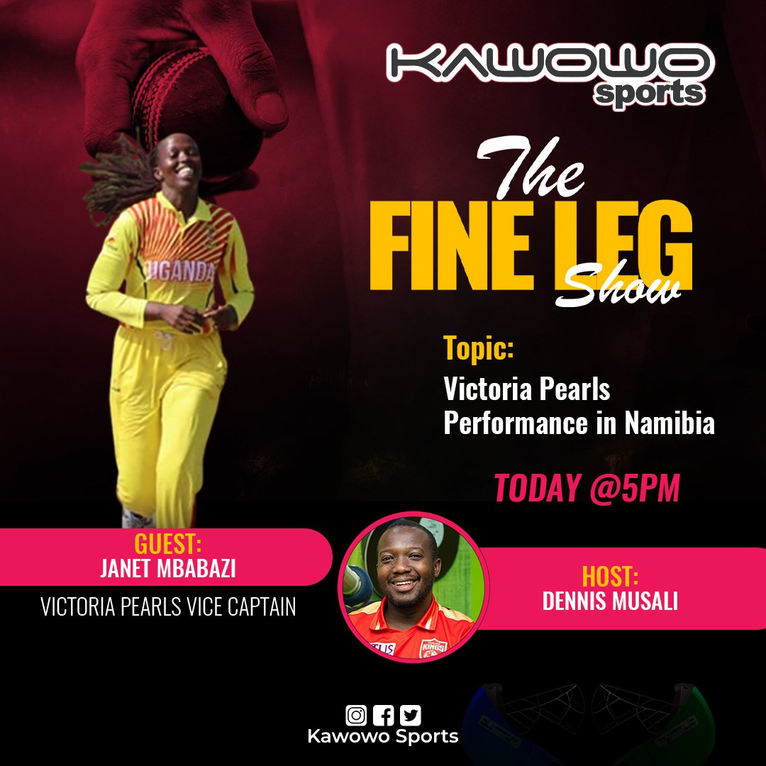 KawowoSports's tweet photo. πΊπ¬π Victoria Pearls vice captain @janetmbabazi19 joins @deniszenk on today's episode of The Fine Leg Show.
π΄Streaming LIVE on our Facebook page and YouTube channel from 5pm.
#KawowoUpdates #FineLegShow https://t.co/ikQRVZyUSZ