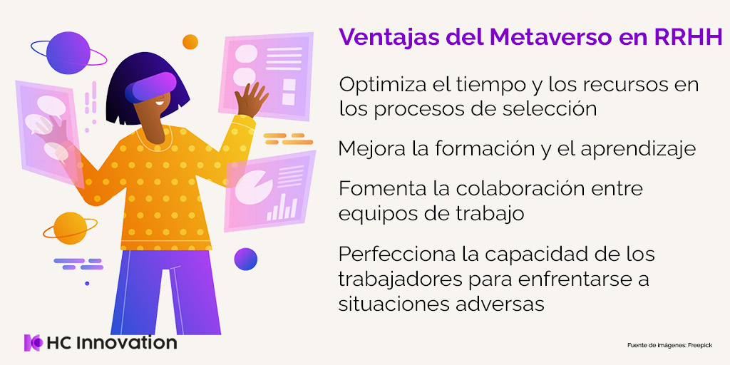 _HCInnovation's tweet photo. El #metaverso llega también al mundo de los #recusoshumanos y nos trae todas estas ventajas ⬇🎊 https://t.co/ByfrNe8J4U