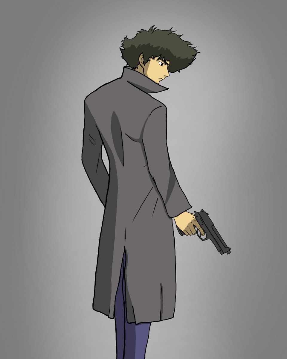 Prince_Moon21's tweet photo. For a long time I drew the character Spike from the anime Cowboy Bebop.  This anime brings together an exquisite genre mix from noir to western.
#art #CowboyBebop #Spike #illustraion https://t.co/L9sa9XztIF