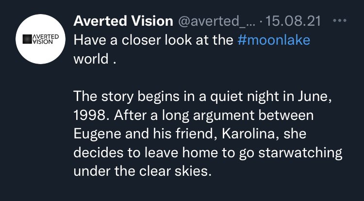Heiiiiisenberg's tweet photo. ٩ ماه پیش، به نقل از موسس @averted__vision ، یک‌ سال از ساخت بازی Moon Lake گذشته بود. این بازی سال گذشته در رویداد @VIGMAwards تونست با یه دونه تیزر جایزه‌ی مورد انتظارترین بازی سال به مبلغ ١ میلیارد تومن رو بگیره و تا به حال هیچ آپدیتی در وبسایت یا توییتر این بازی نیومده.
💈١/٢ https://t.co/RXvJjTrcse