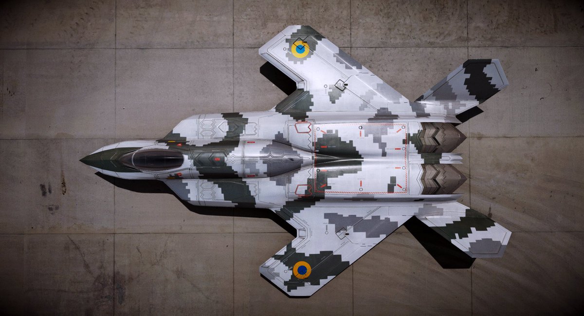 ModelistVR's tweet photo. Top view 
COMMON Camouflage JETS #NFTs

#vrpaint #nftart #NFTartist #NFTshill #nftcollectors #NFTCommumity #NFTProject #VR #NFTGame #ETH #gamefi #DeFi #vrgames #VirtualReality #Metaverse #MetaverseNFT #mechas #gundam #robotech #acecombat #MATIC #SOL #SolanaNFT #Ethereum #EthNFT https://t.co/MNWvU78i55